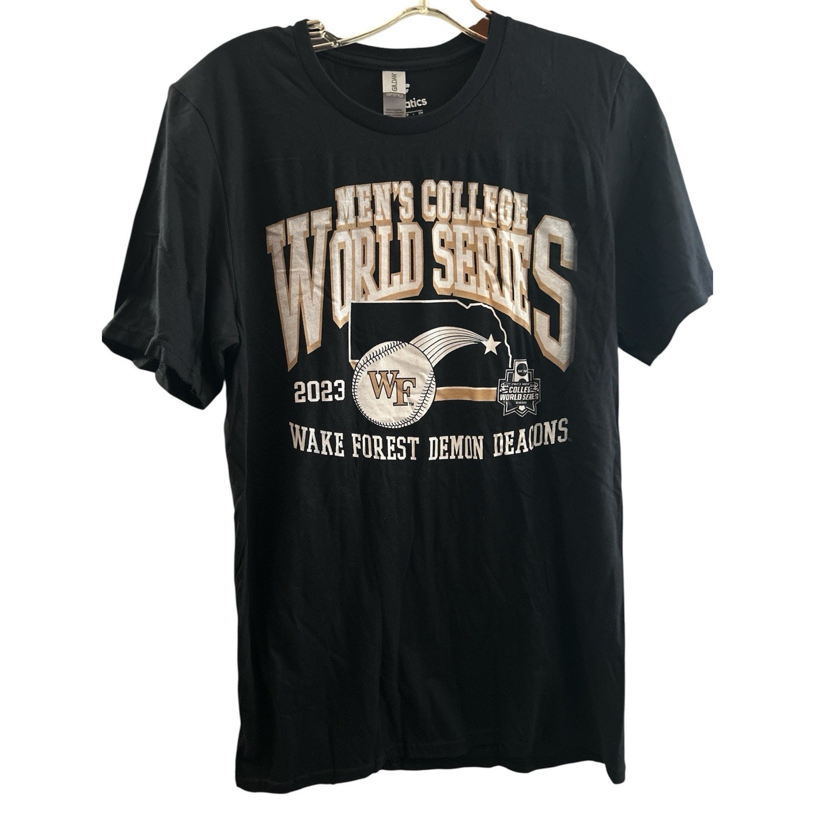 Wake Forest Baseball 2023 College World Series Demon Deacons Mens TShirt Small